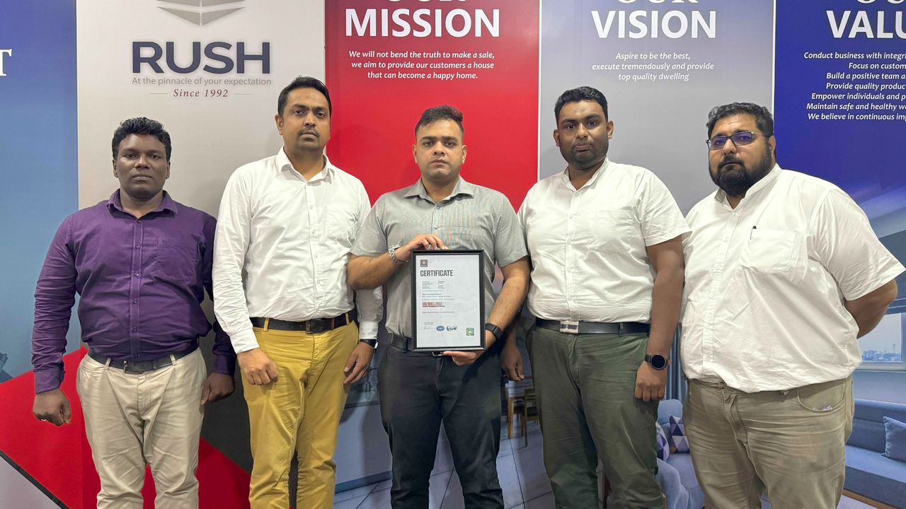 Rush Lanka Group Achieves ISO Certification, Signaling Commitment to Quality and Customer Satisfaction