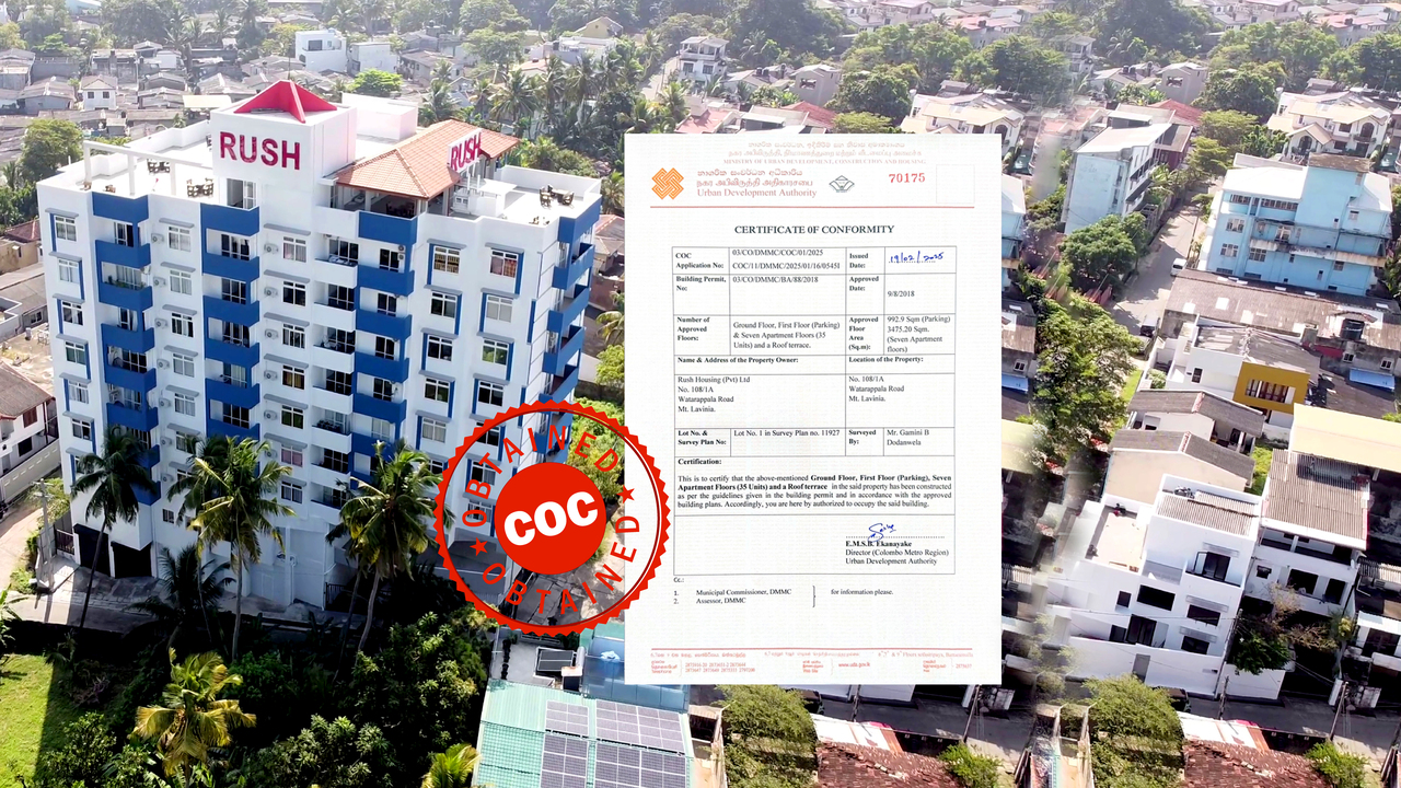 Rush Residencies - Watarappala: Ensuring Quality and Safety with the Certificate of Conformity (COC)